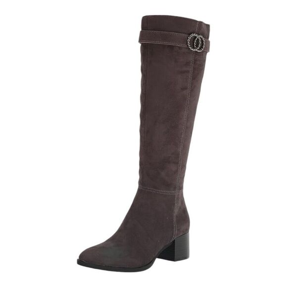 LifeStride Women’s Daring MicroSuede Knee Tall Riding Boot in Stone Grey… - Picture 3 of 6